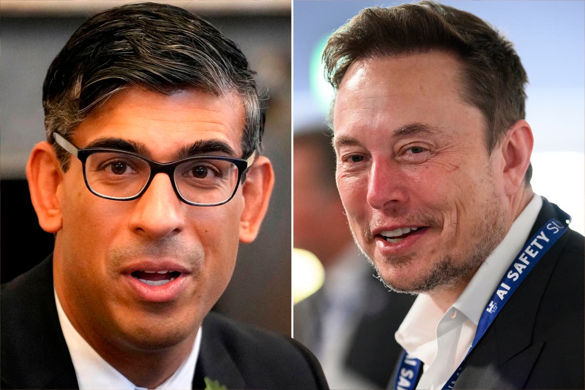 Elon Musk mocks Rishi Sunak ahead of AI interview at Bletchley Park summit – live