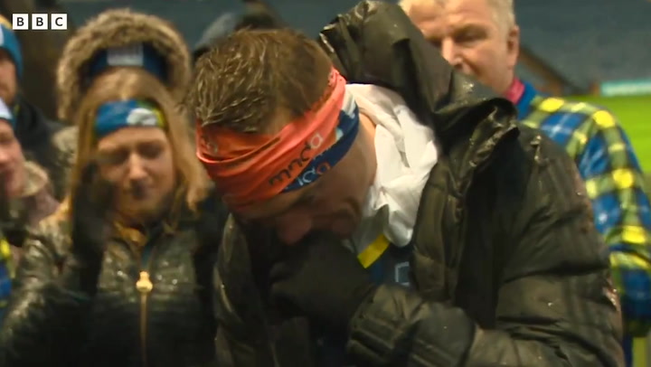 Kevin Sinfield fights back tears in tribute to Doddie Weir during MND challenge