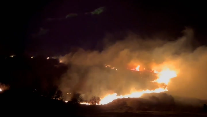 Blaze rages in Northumberland village on Christmas Eve