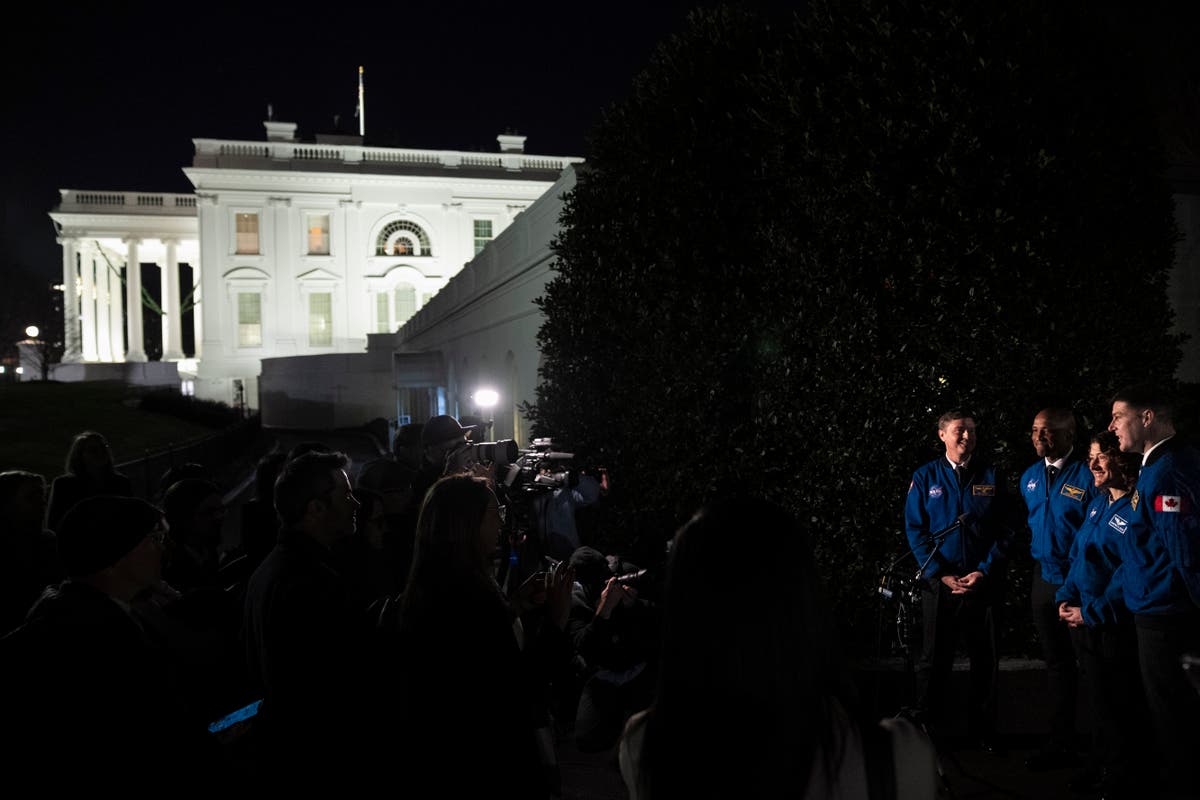 Biden hosts four NASA astronauts, the first crew aiming to fly around the moon in a half-century