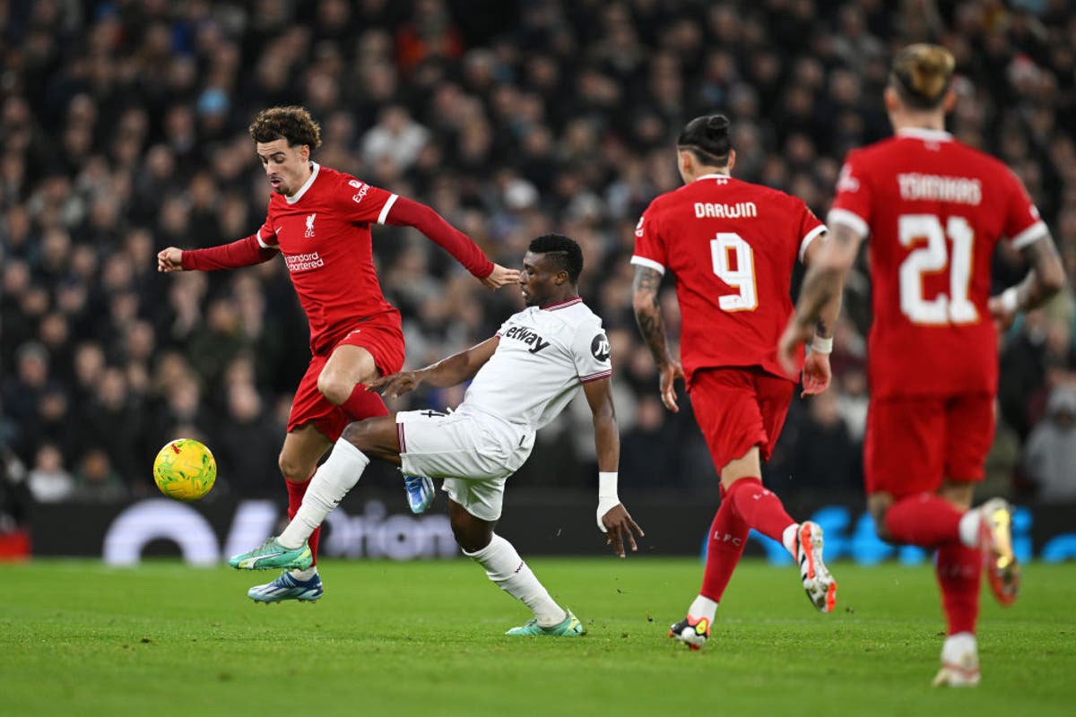 Liverpool vs West Ham LIVE: Latest Carabao Cup latest updates