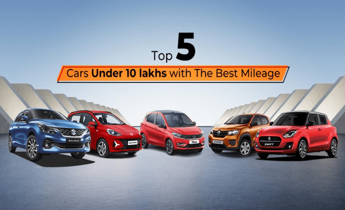 Top Five Cars under 10 lakhs with the best Mileage