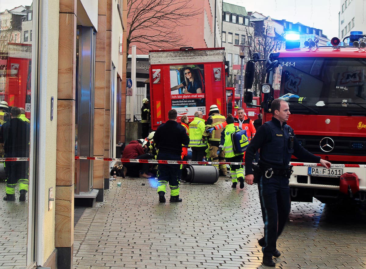 Woman killed and five injured after truck crashes into pedestrians in German town