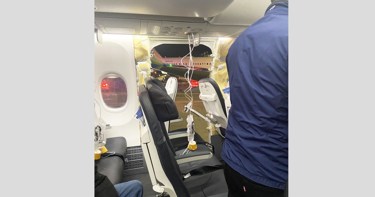 Alaska Airlines flight makes emergency landing after part of plane appears to detach