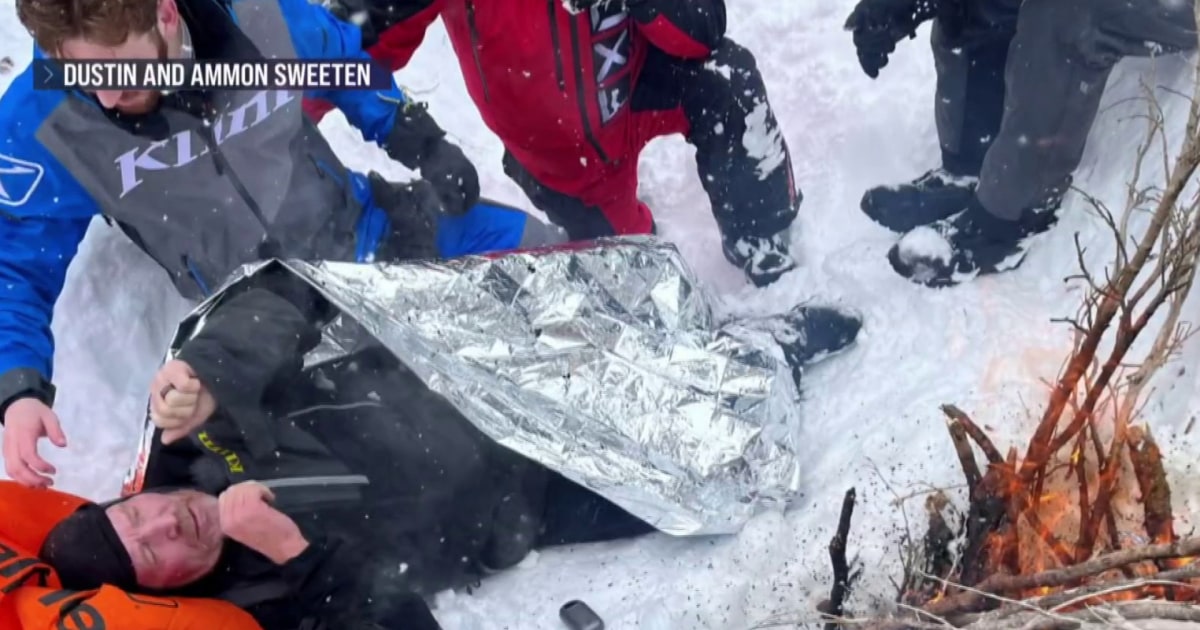 New video shows moments snowmobilers rescued man buried by avalanche in Utah