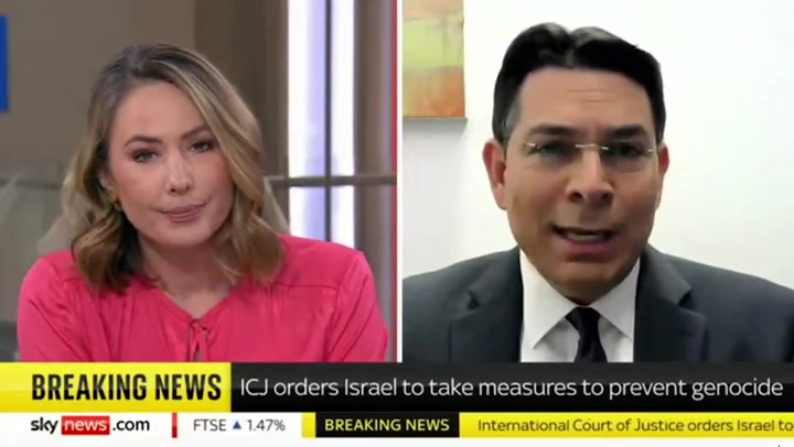 Israeli politician clashes with reporter after ICJ ruling in genocide case