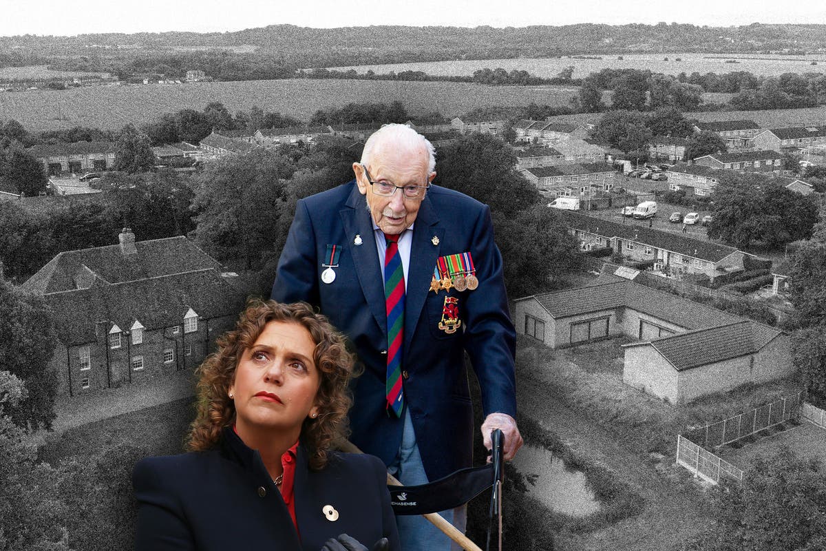 Inside the village facing the ‘tarnished legacy’ of national hero Captain Tom Moore