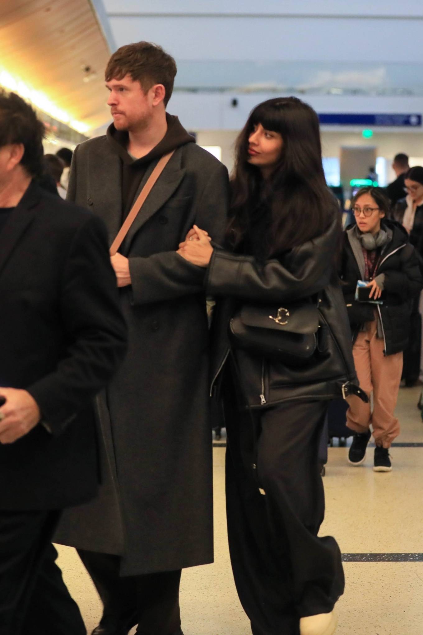 Jameela Jamil – Seen with boyfriend James Blake as they catch a flight out of Los Angeles