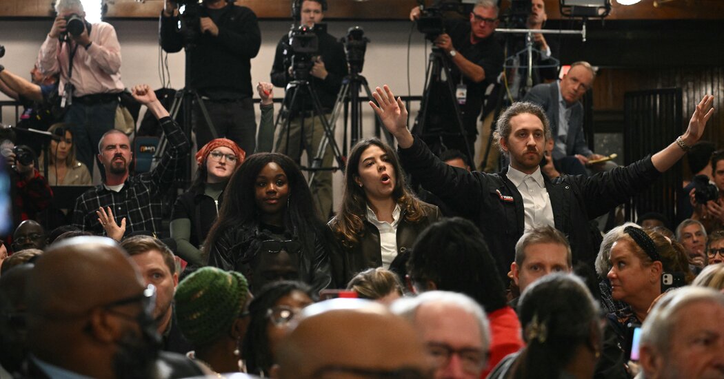 Protesters Calling for Gaza Cease-Fire Interrupt Biden Speech