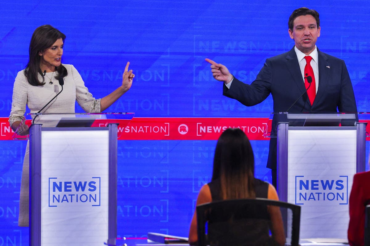 Republican debate: Nikki Haley and Ron DeSantis face off in Iowa days before caucus