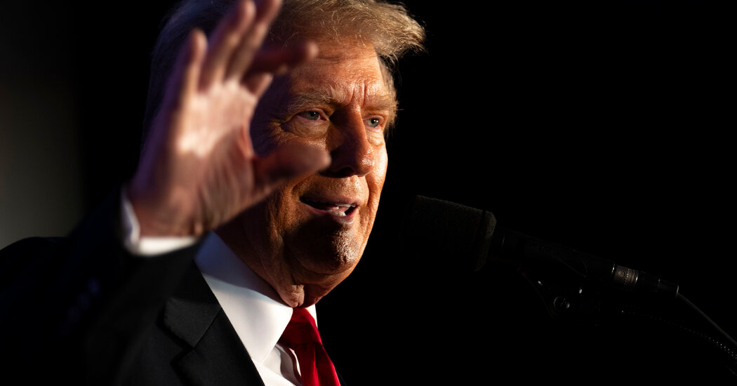 Trump falsely claims Democrats can vote in New Hampshire’s G.O.P. primary.