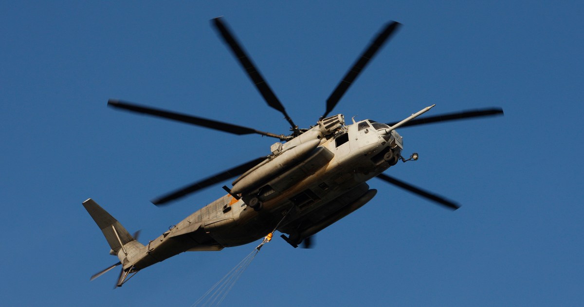 Helicopter carrying 5 Marines goes missing, search underway in San Diego County