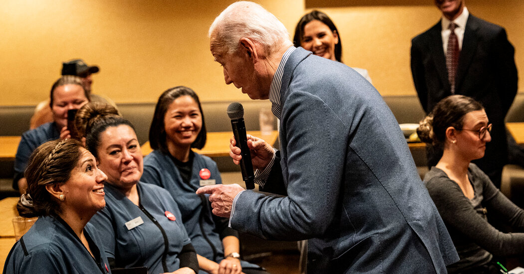 Biden Meets With Culinary Workers on Eve of Nevada Primary