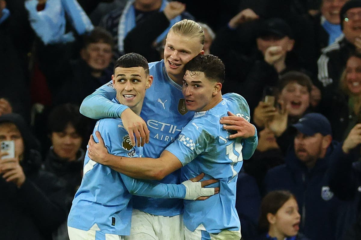 Erling Haaland completes his set to help Man City avoid fatal slip-up