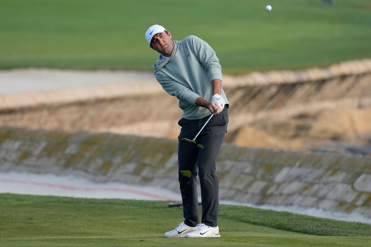 Scottie Scheffler hits 64 to share three-way lead at Pebble Beach