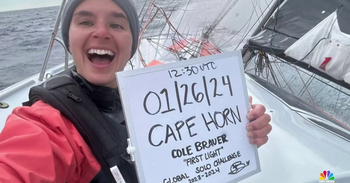 Sailor Cole Brauer poised to become first American woman to solo race non-stop around the world