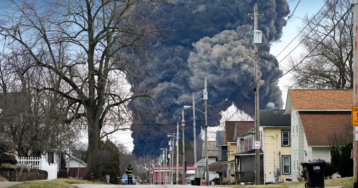 After Ohio train derailment, tank cars didn’t need to be blown open to release chemical, NTSB says