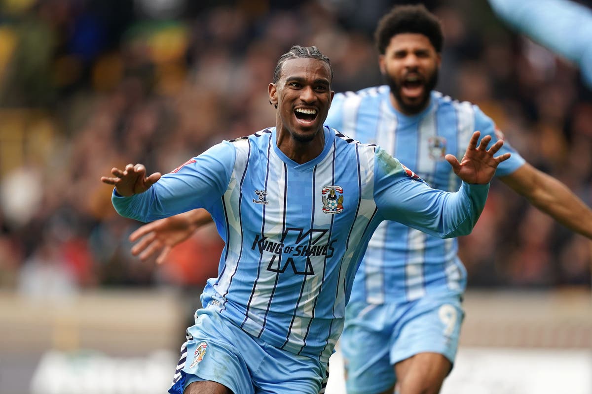Coventry score twice in injury time to stun Wolves and reach FA Cup semi-finals