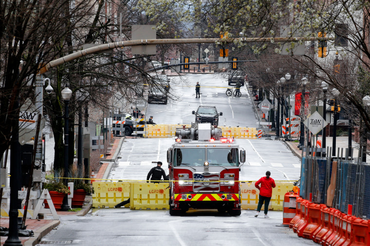 North Queen Street is deserted