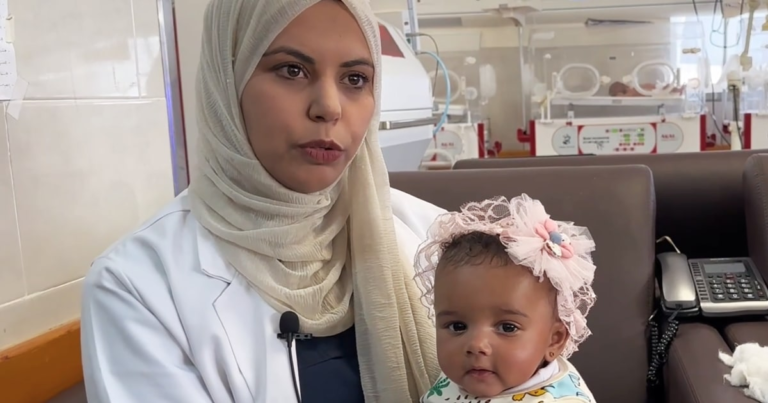 Found in a tree after her Gaza home was destroyed, Baby 'Unknown' finds a new family with her doctor