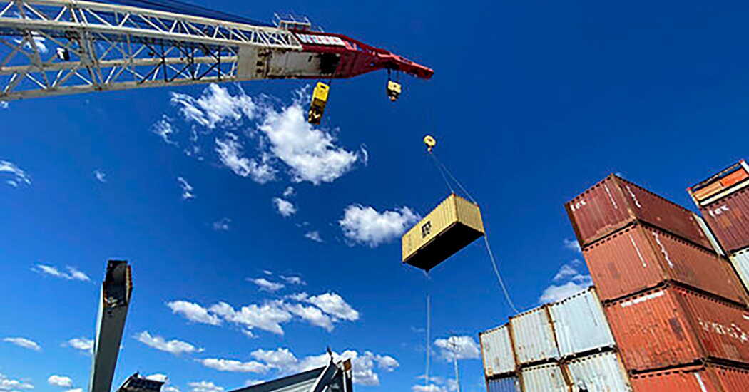 Containers Are Being Removed From Ship That Hit Key Bridge