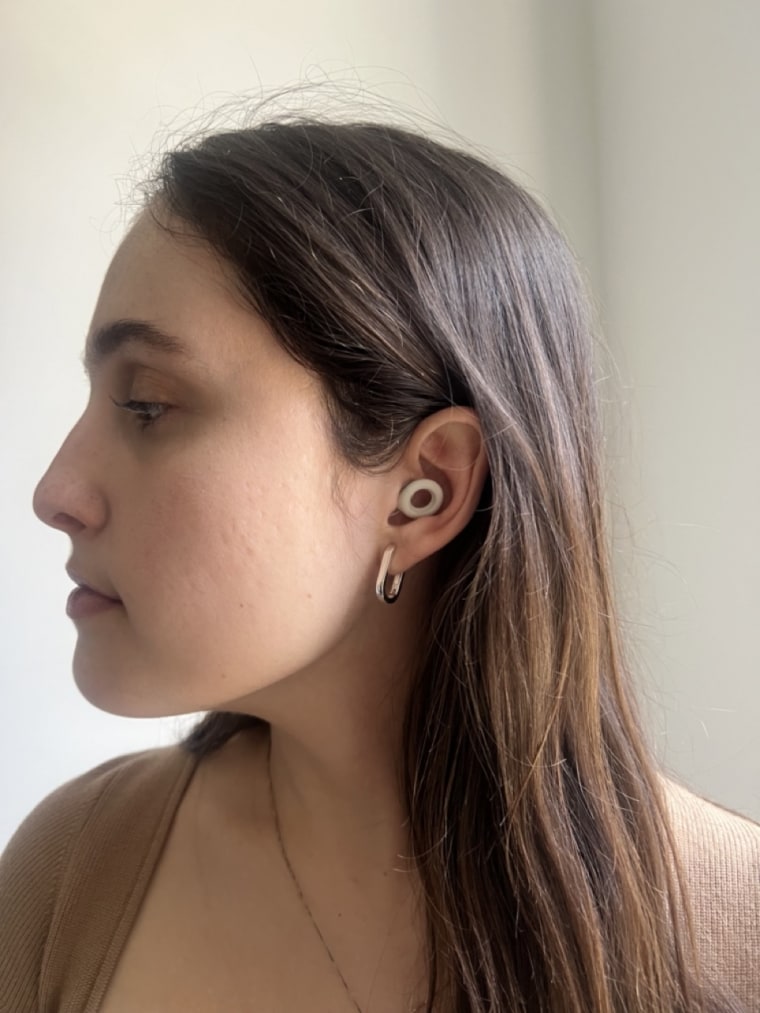 Loop earplugs worn by NBC Select writer.