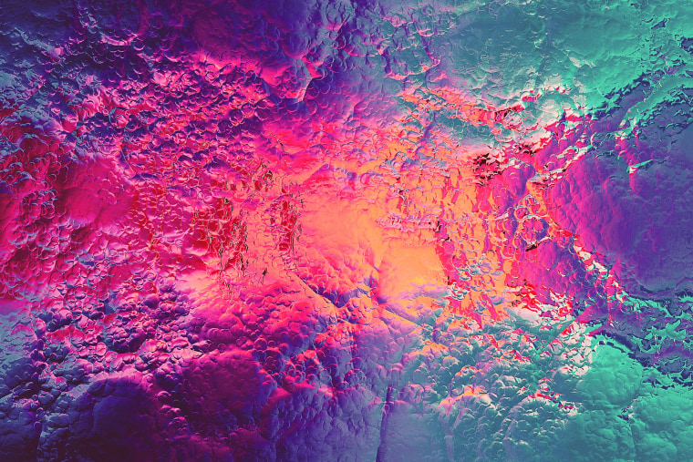 Abstract Colorful Neon Bubble Underwater Pattern Foil Circle Background