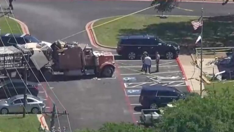 One dead, over a dozen injured after driver rams stolen 18 wheeler into Texas office