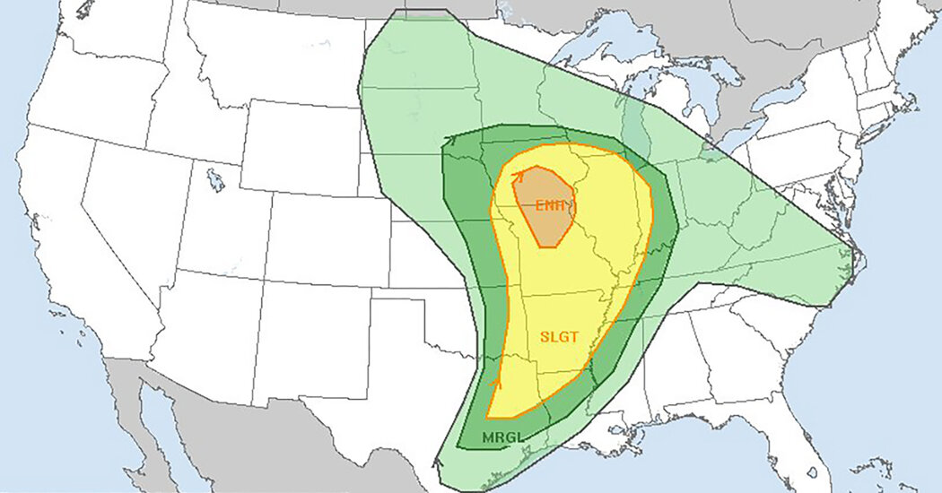 Severe Storms Expected in the Plains and Midwest