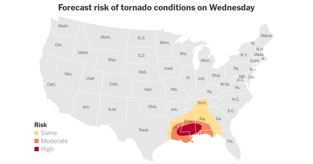 Severe Weather, and Potentially Tornadoes, Headed for Gulf Coast States